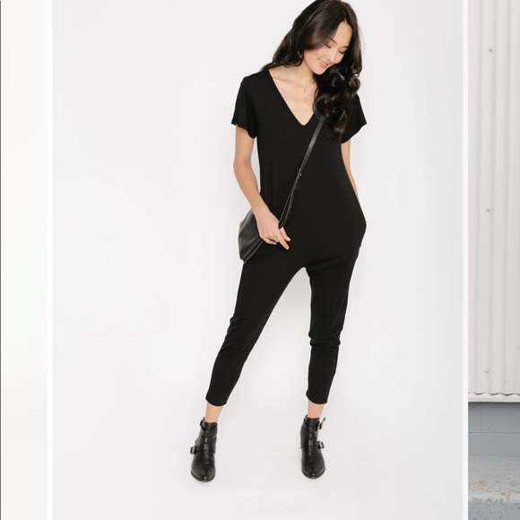 smash + tess Pants - Smash + Tess size M Sunday romper in midnight black